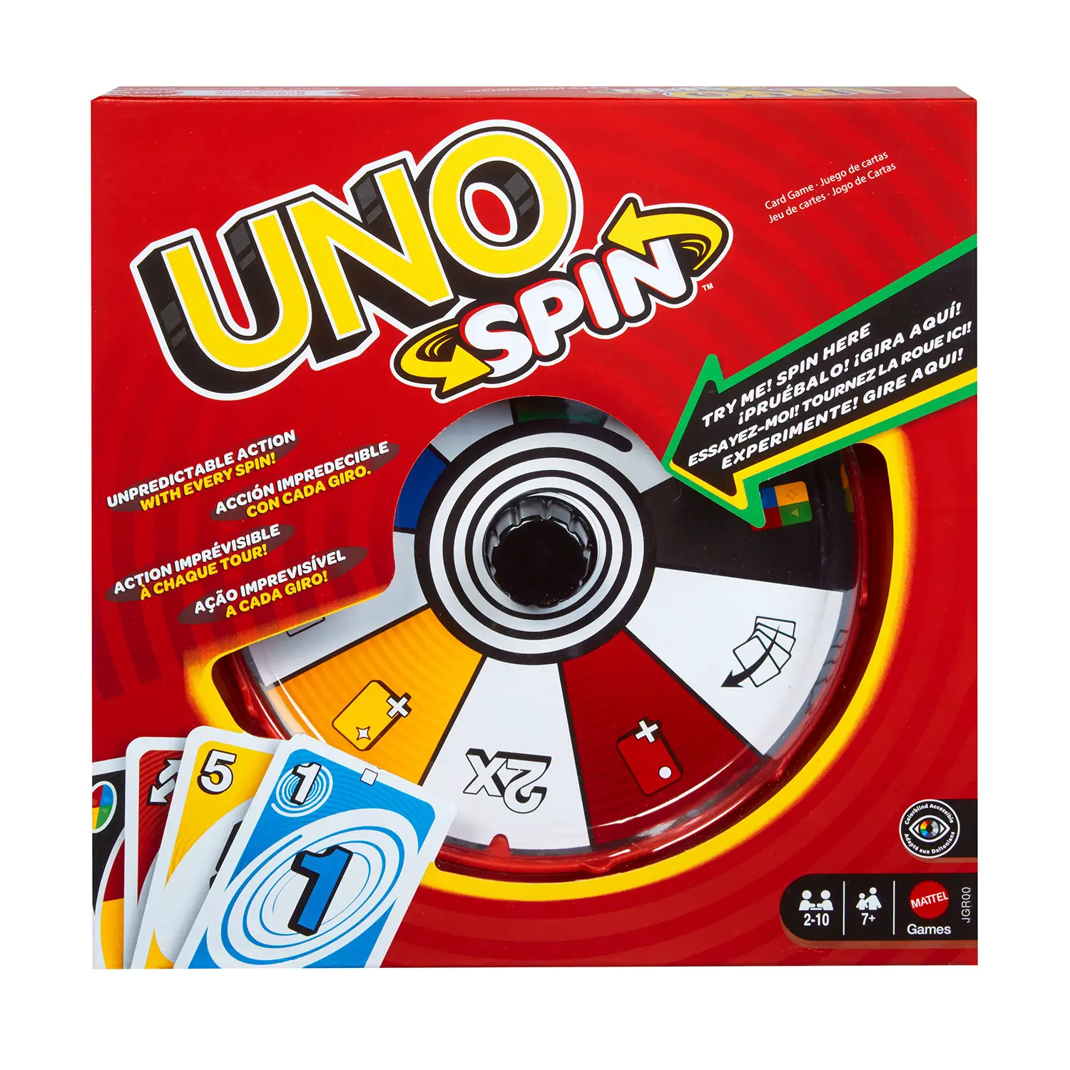 UNO Spin Mattel – Gioco da Tavolo con Ruota Gira Azione - Giochi di società