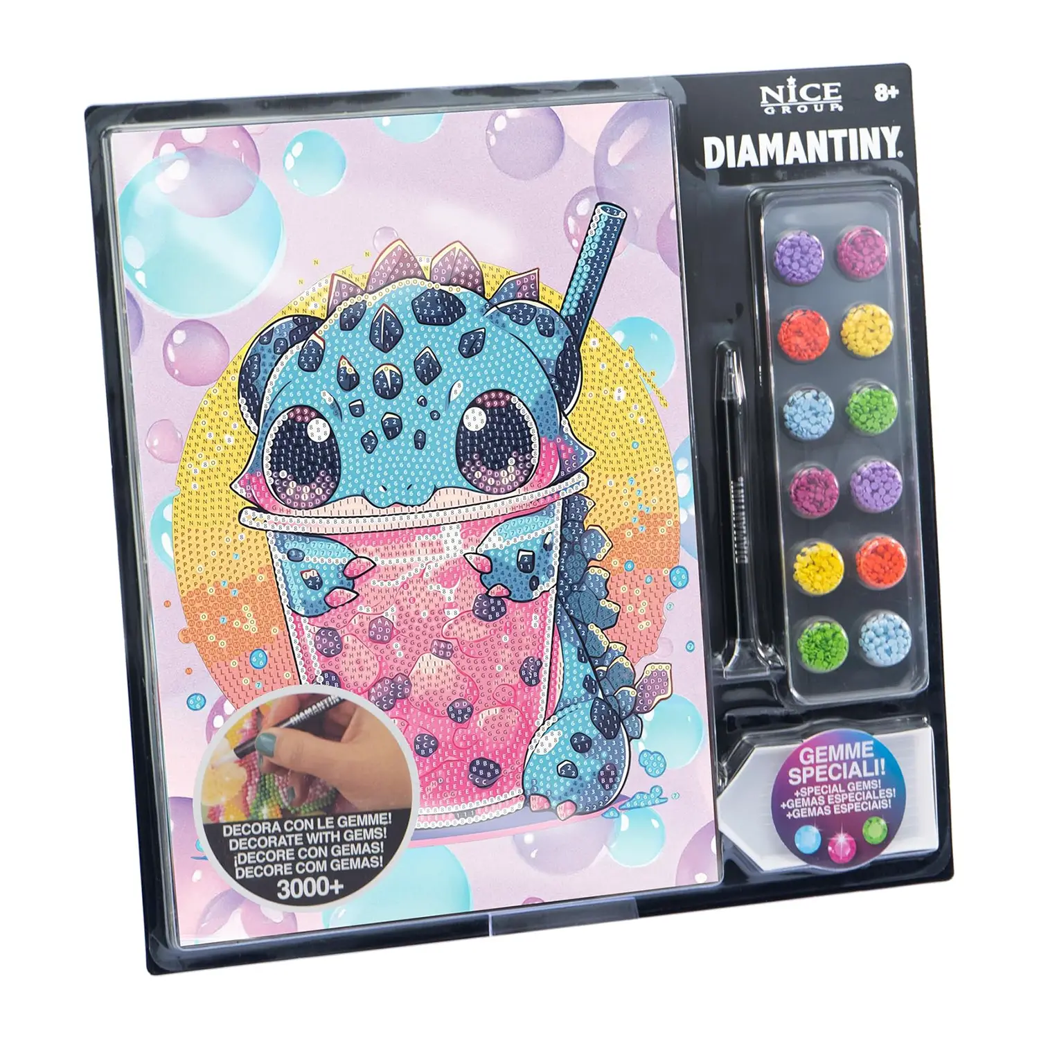Quadro Crystal Art Diamantiny Level Up Boba Tea Dragon con 3000 Gemme - regalo e gadget valigeria