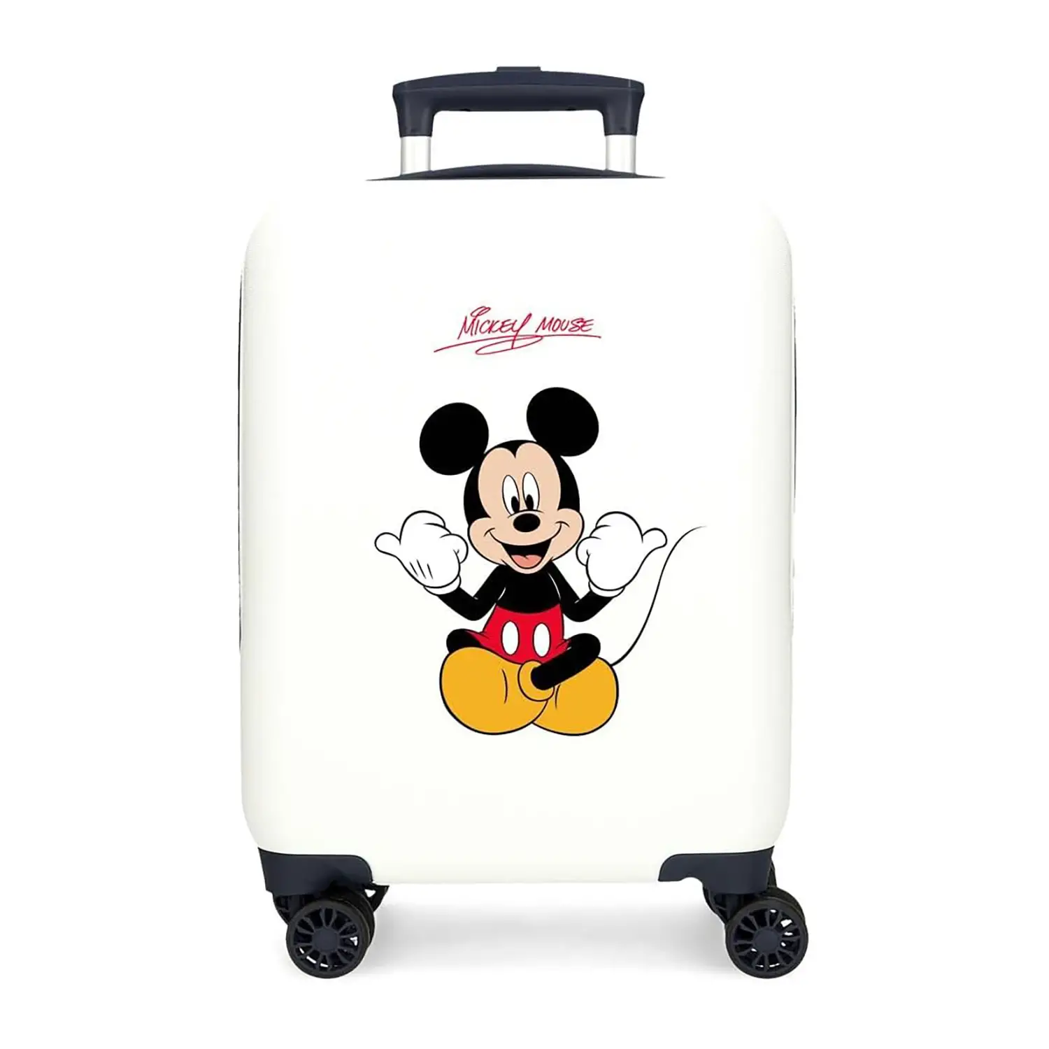 Valigia Mickey Cheerful 50cm ABS Bianca 4 Ruote Bimbo - regalo e gadget valigeria