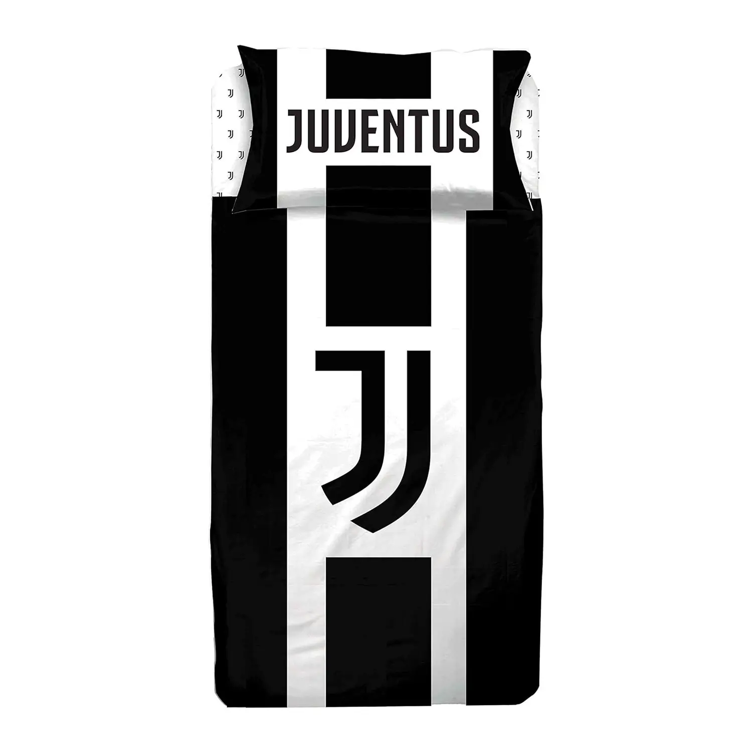 Completo Lenzuola Juventus FC 1 Piazza - Bianco Nero in Cotone 100% Ufficiale - regalo e gadget valigeria