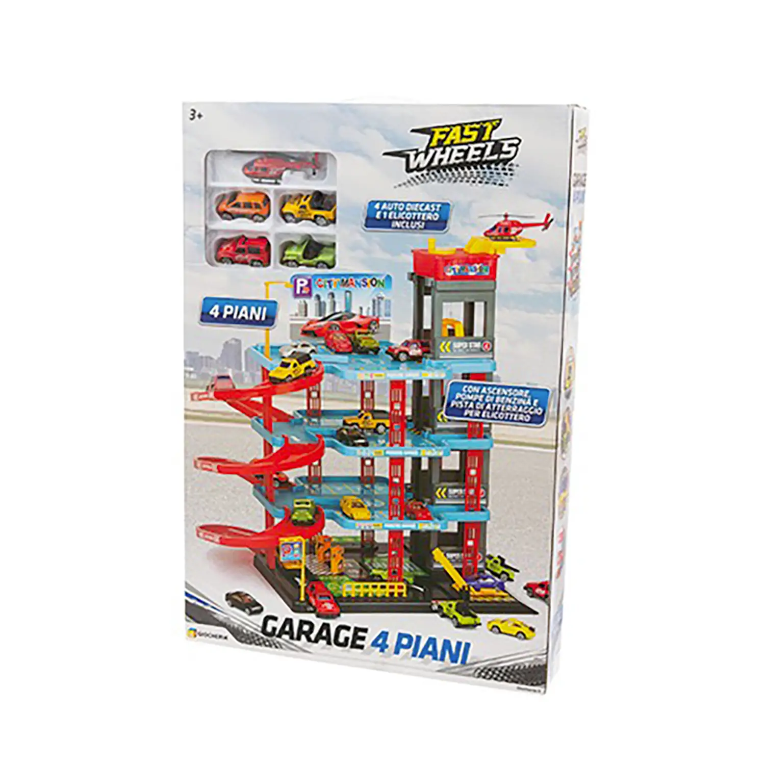 Fast Wheels Garage 4 Piani - diecast