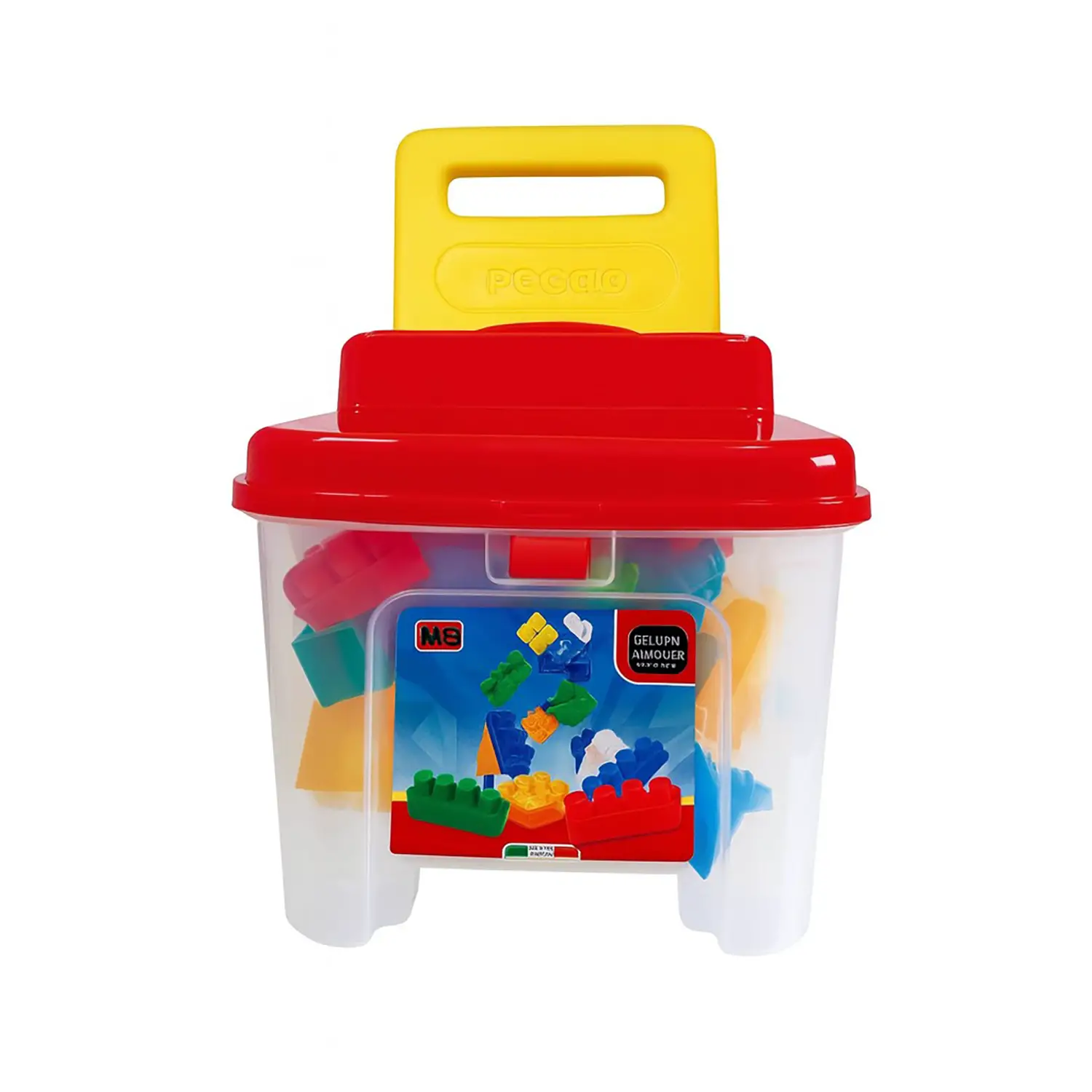 Sediolina Trasparente Con Costruzioni Gran Block - Costruzioni in plastica