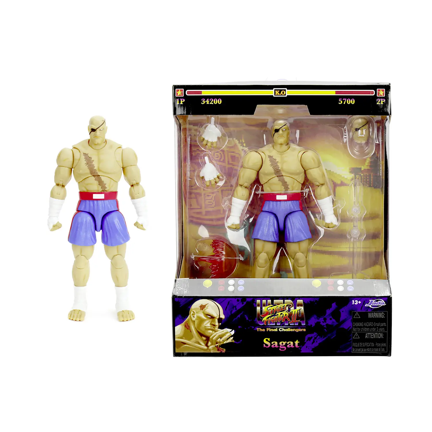 Street Fighter II Sagat Personaggio 19 Cm - action figures ed accessori