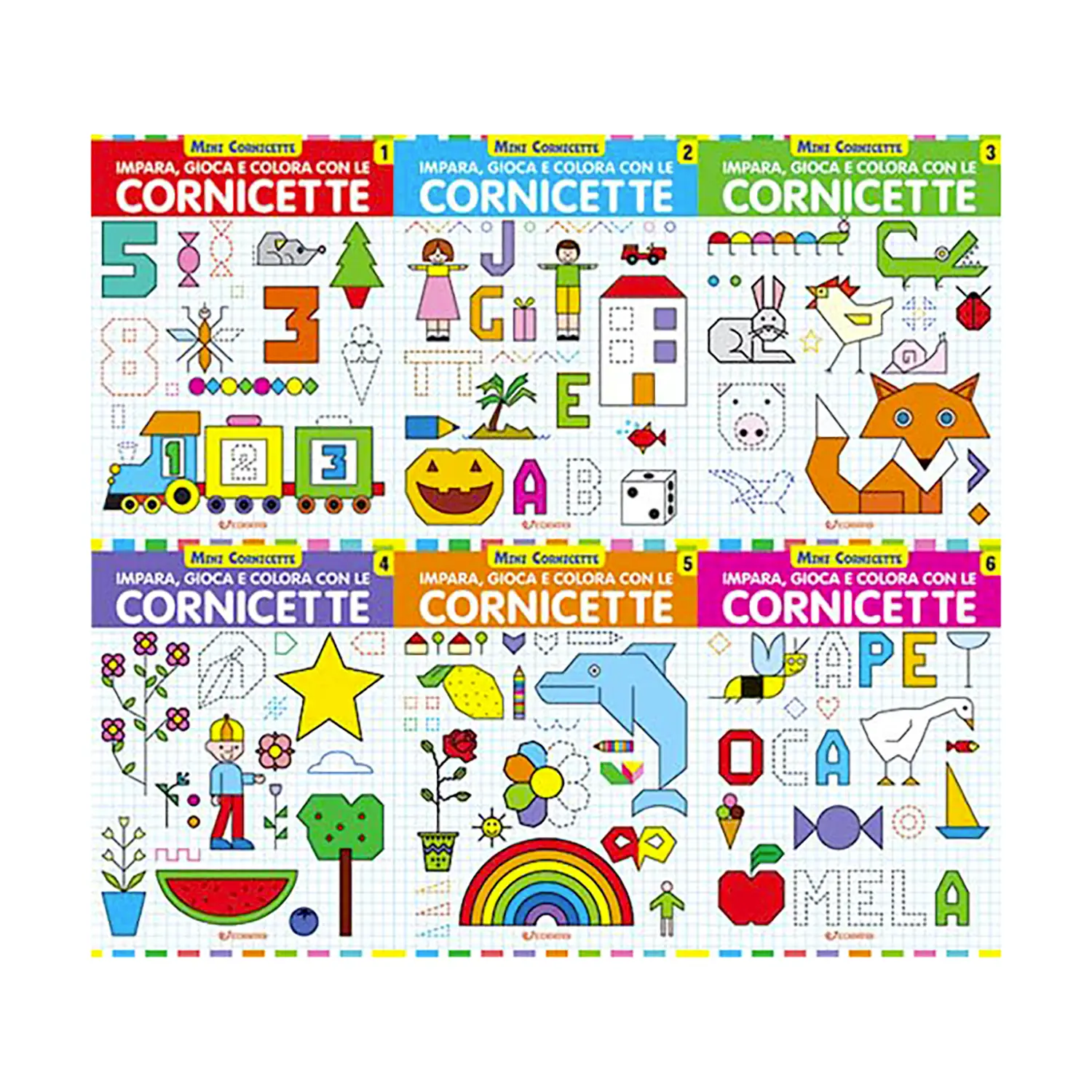 Libro Mini Cornicette 6 Titoli Assortiti - Prima biblioteca