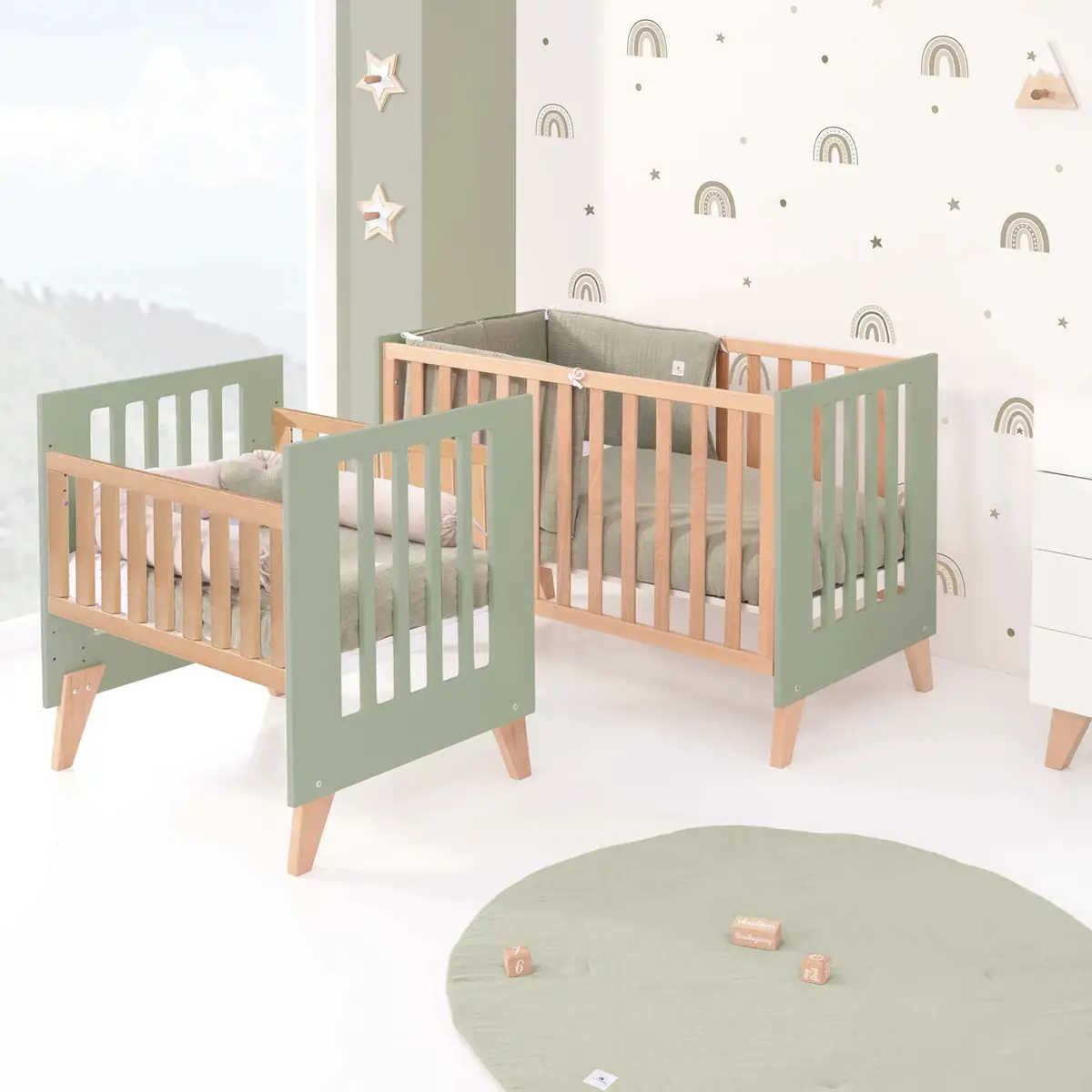 Alondra Culla Lettino Trasformabile 7in1 Nexor 3 Erba Verde Oliva K33 - collezioni