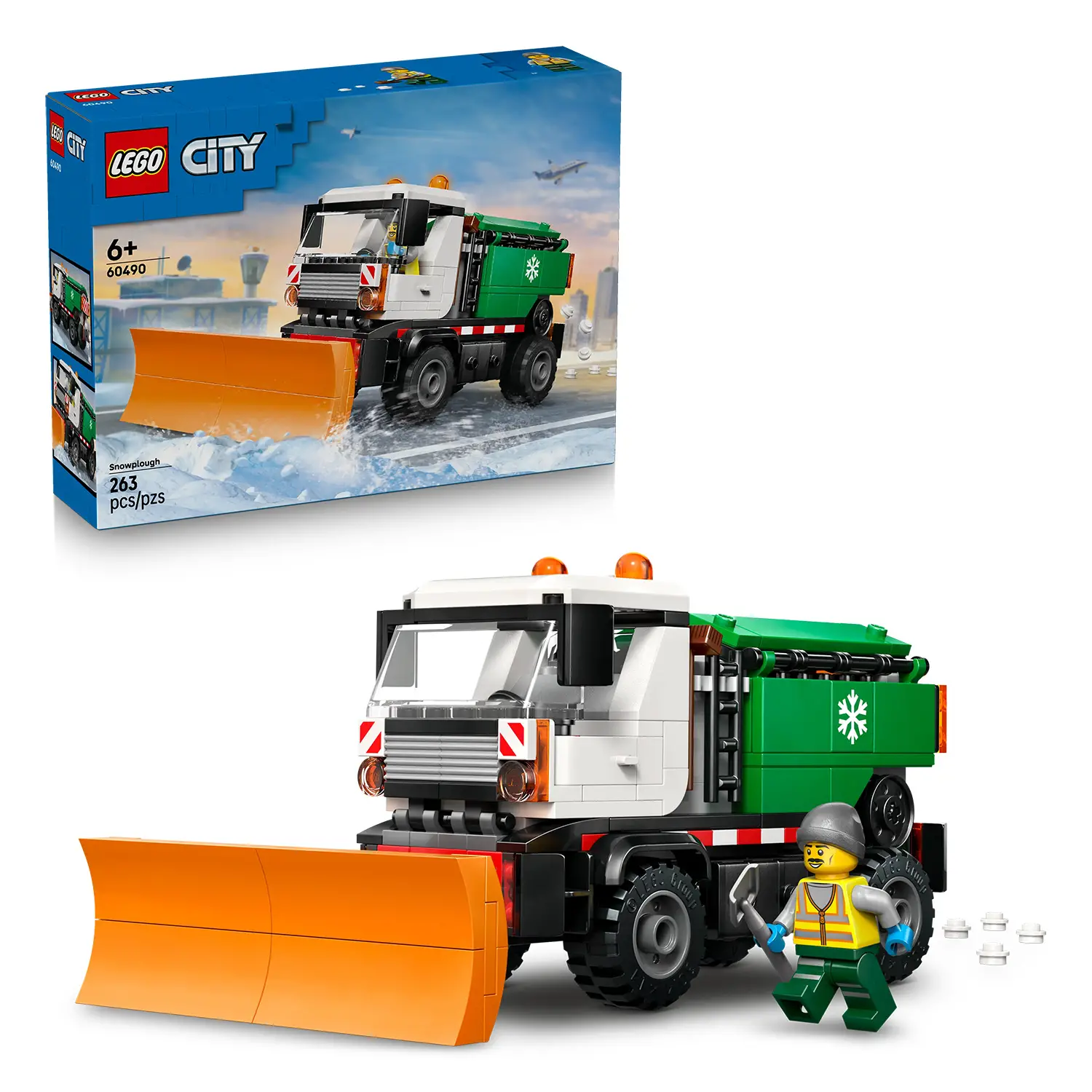 LEGO City Spazzaneve 60490 Camion con Spargisale e Minifigure 6+ - lego