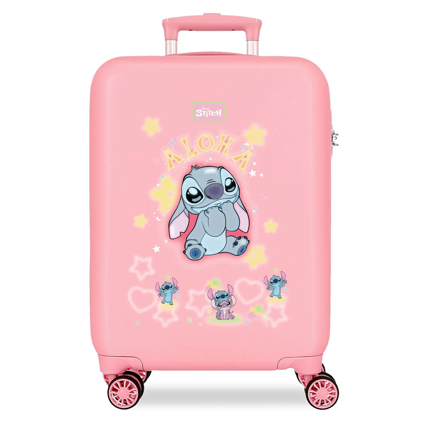 Stitch You & Me Trolley Abs 55 Cm 4 Ruote Rosa - regalo e gadget valigeria