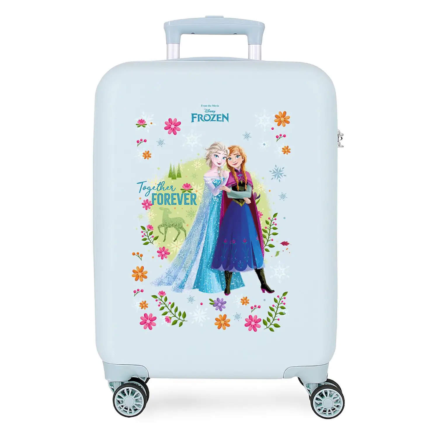 Frozen Forever Trolley Abs 55 Cm 4 Ruote Celeste Chiaro - regalo e gadget valigeria