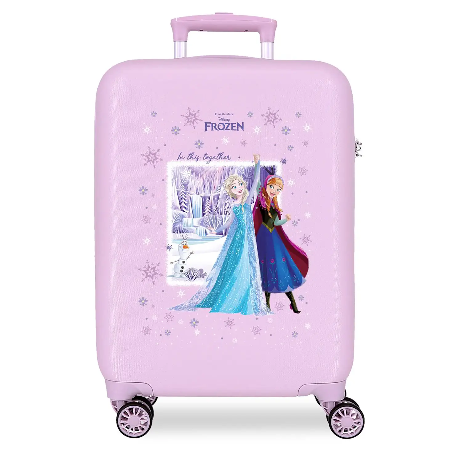 Frozen In This Together Trolley Abs 55 Cm 4 Ruote Lilla - regalo e gadget valigeria