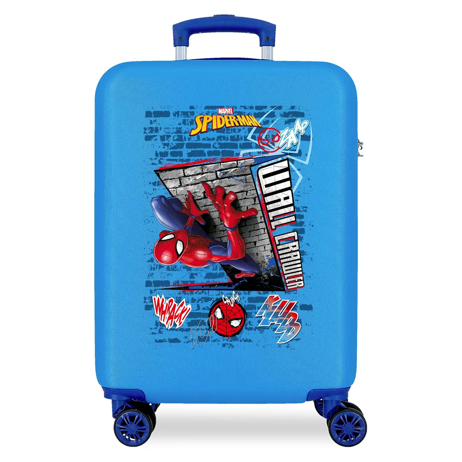 Spiderman Wall Crawler Trolley Abs 55 Cm 4 Ruote Azzurro - regalo e gadget valigeria