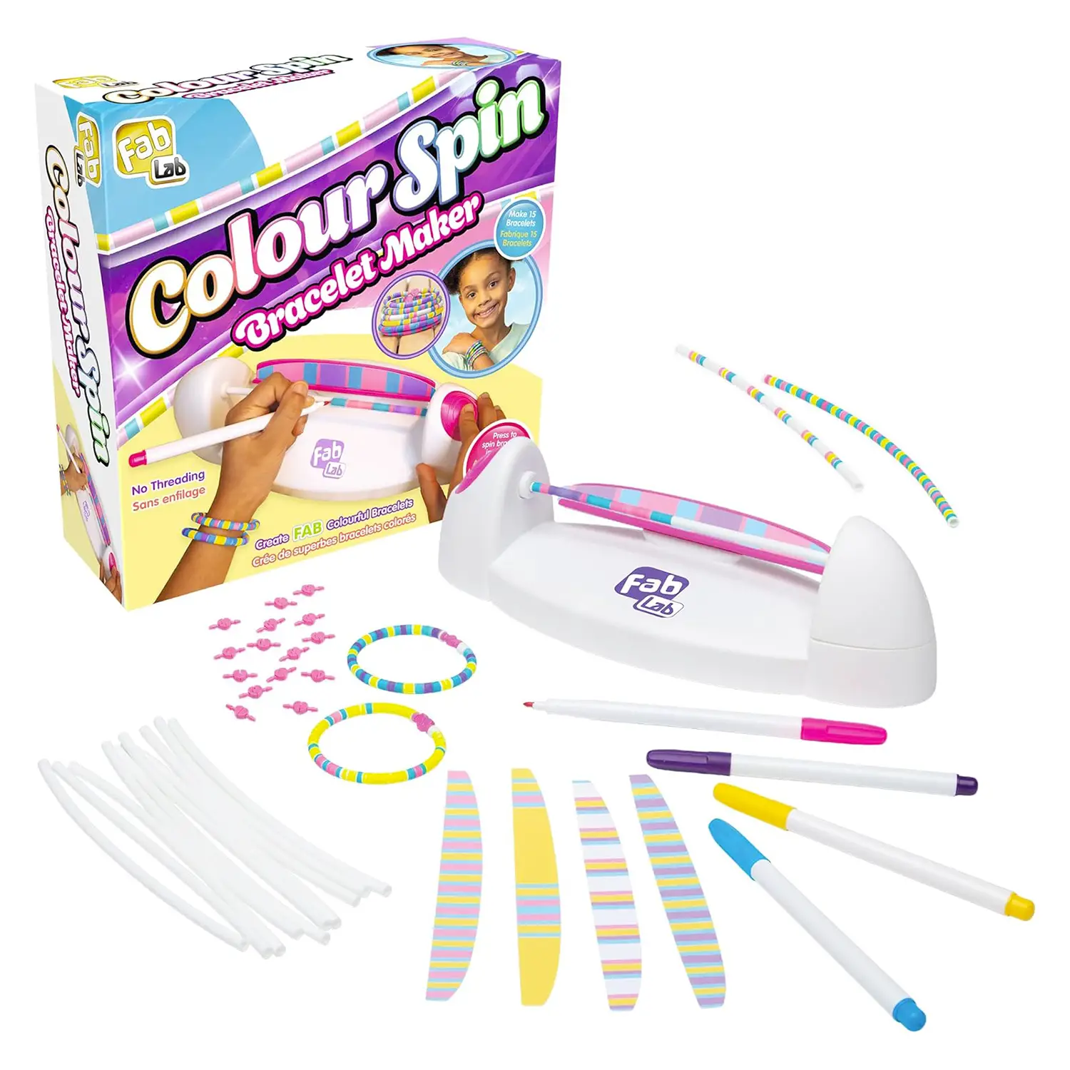 Colour Spin Bracelet Maker Kit Per La Creazione Di Braccialetti Colorati - collezionabili bambina