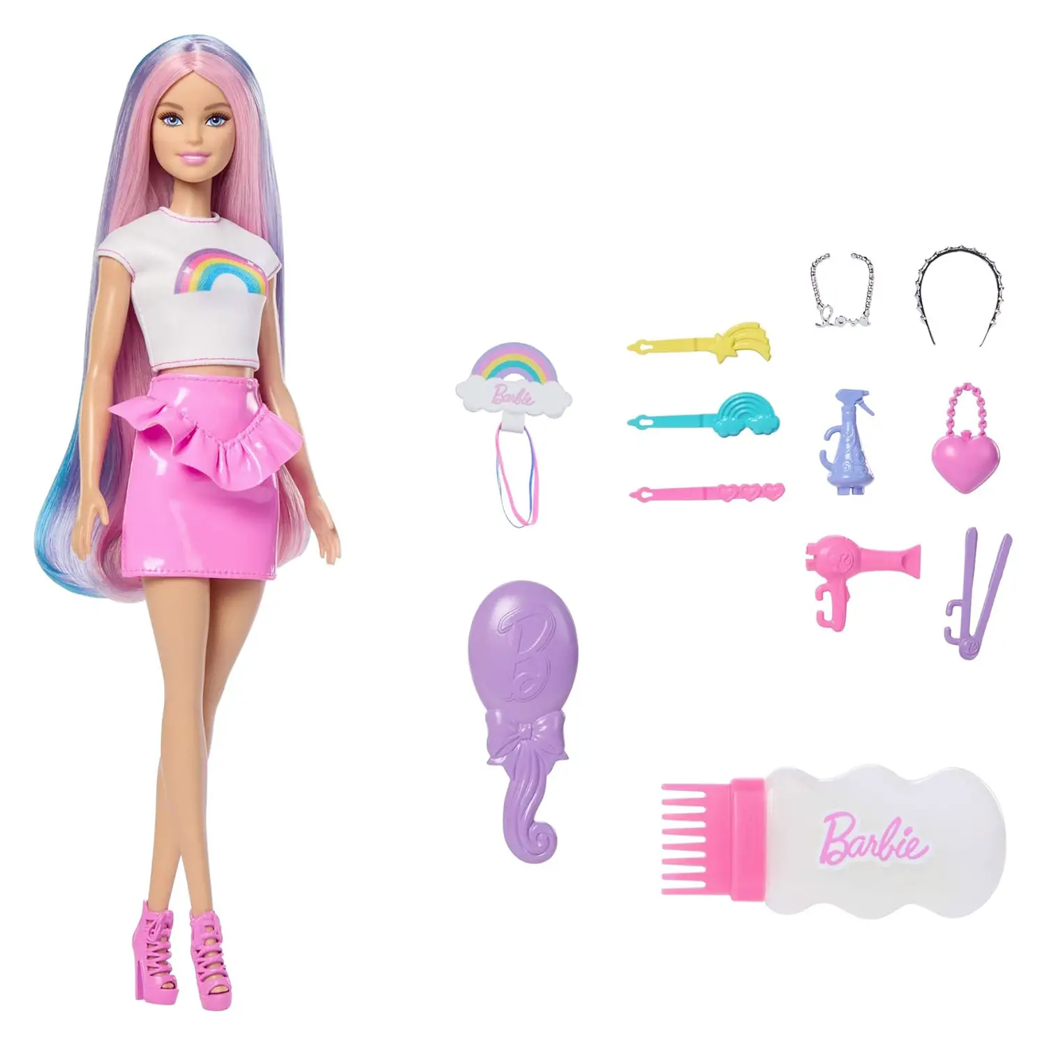 Barbie Capelli Arcobaleno Con Accessori Per Lo Styling - collezionabili bambina