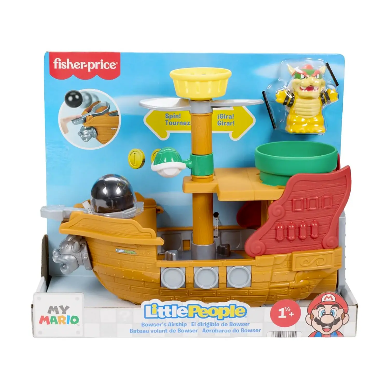 Fisher-Price Little People Nave Volante Super Mario - Primi giochi
