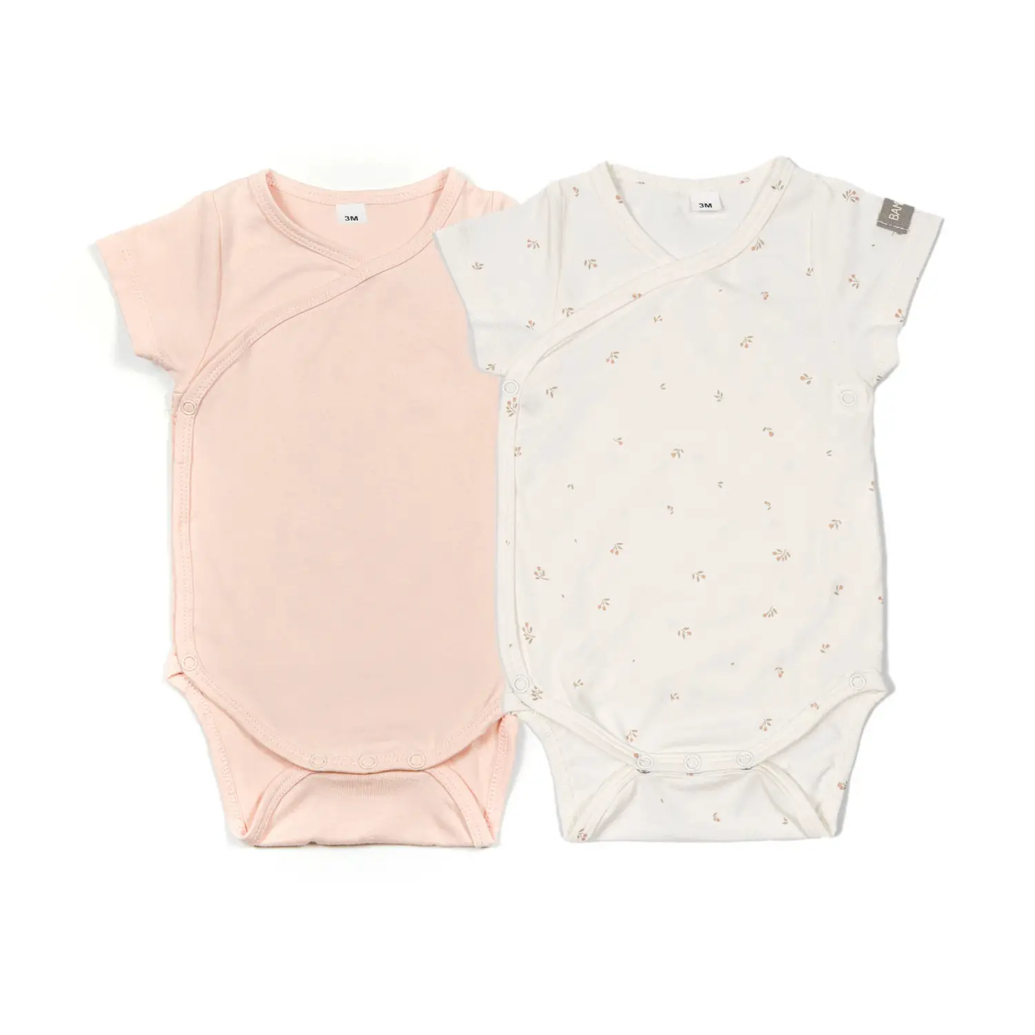 Body Maniche Corte Tulips/Rosa Mix - Taglia 3 Mesi - 2 Pezzi Rosa e Bianco - intimo neonato