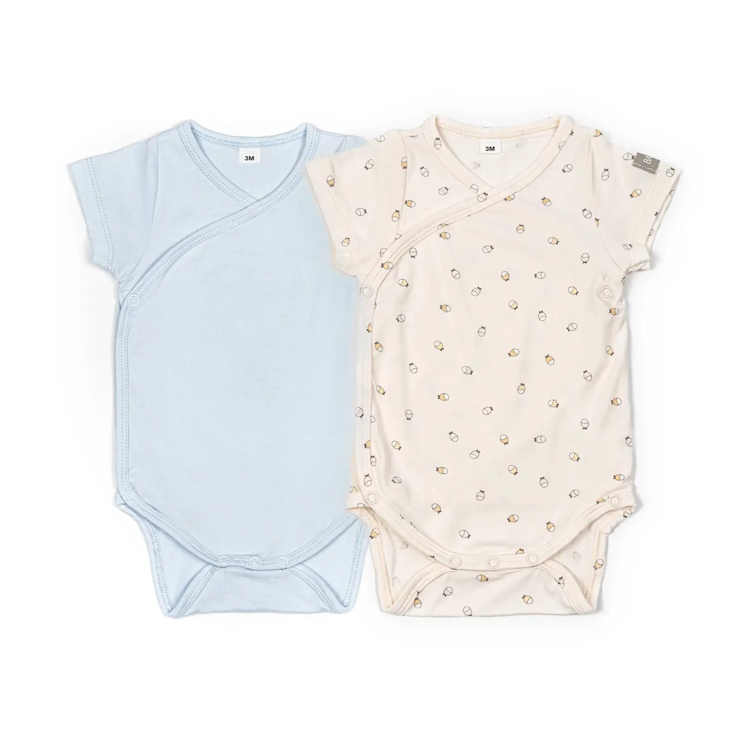 Body Maniche Corte Print Fish/Azzurro Mix - Taglia 9-12 Mesi- 2 Pezzi Rosa e Azzurro - intimo neonato