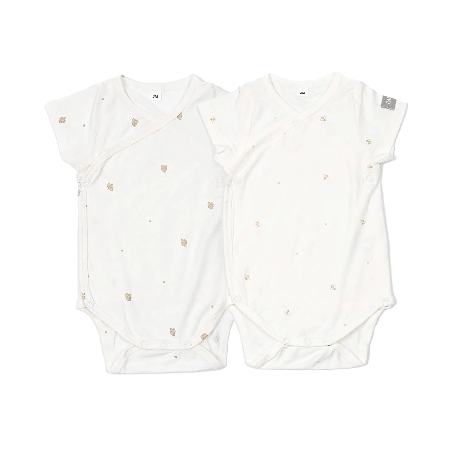 Body Maniche Corte Print Bee's/Squirrel - Taglia 9-12 Mesi- 2 Pezzi - intimo neonato