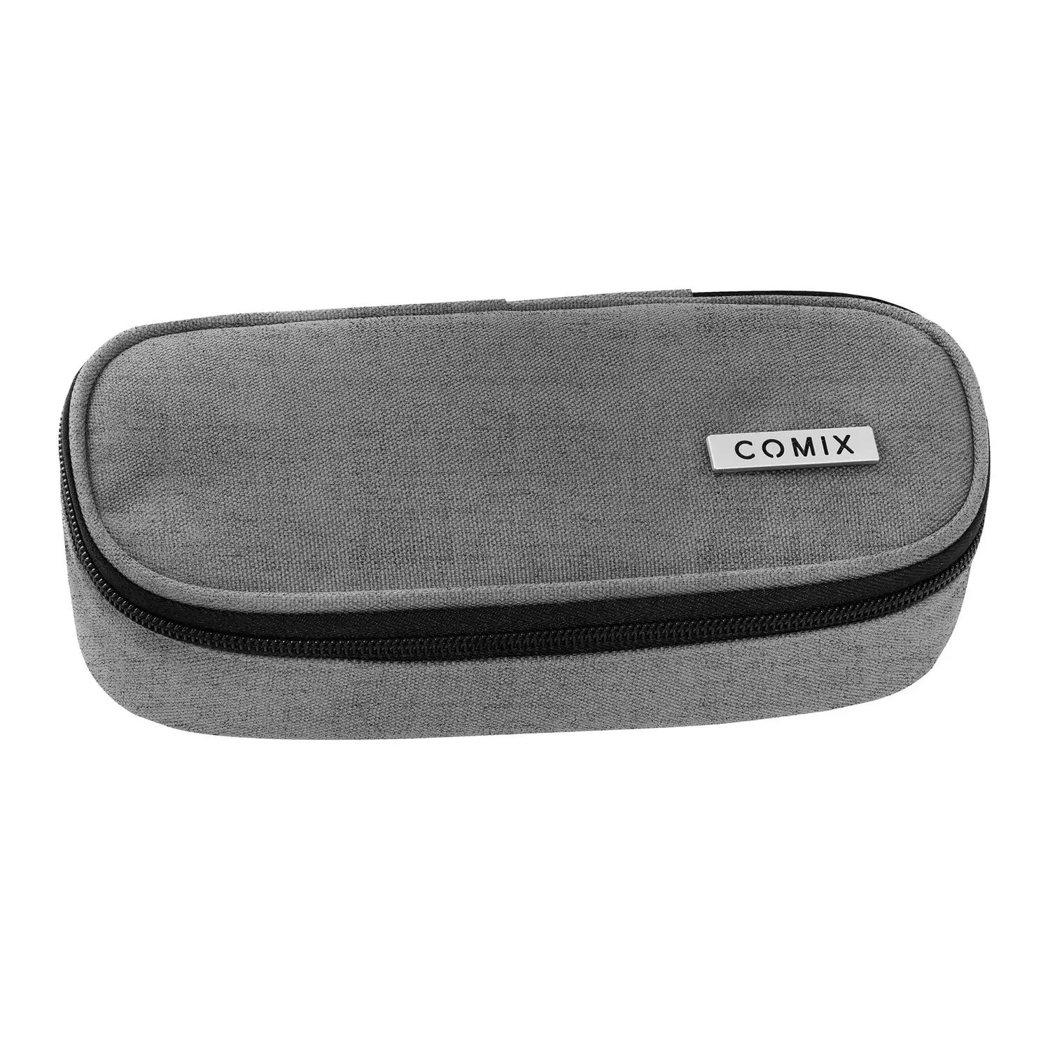 Astuccio Scuola Comix Ovale Grigio Melange Organizzato - bauletti tombolini bustine