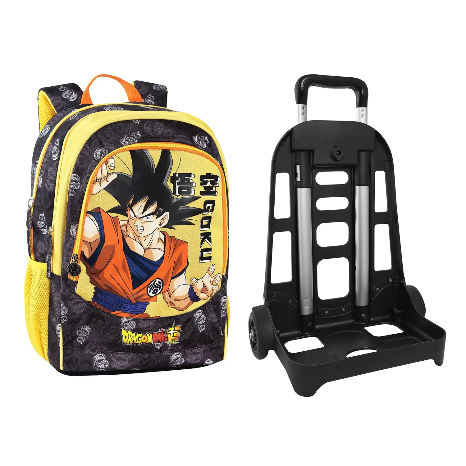 Zaino Scuola Dragon Ball Super con Trolley Staccabile - zaini trolley