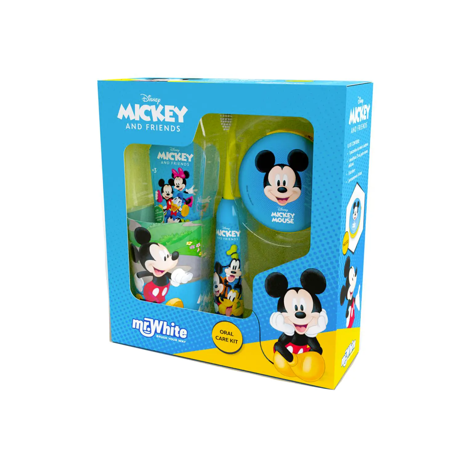 Mickey Set Regalo Spazzolino Turbo, Dentrificio, Bicchiere E Portamonete - regalo e gadget valigeria