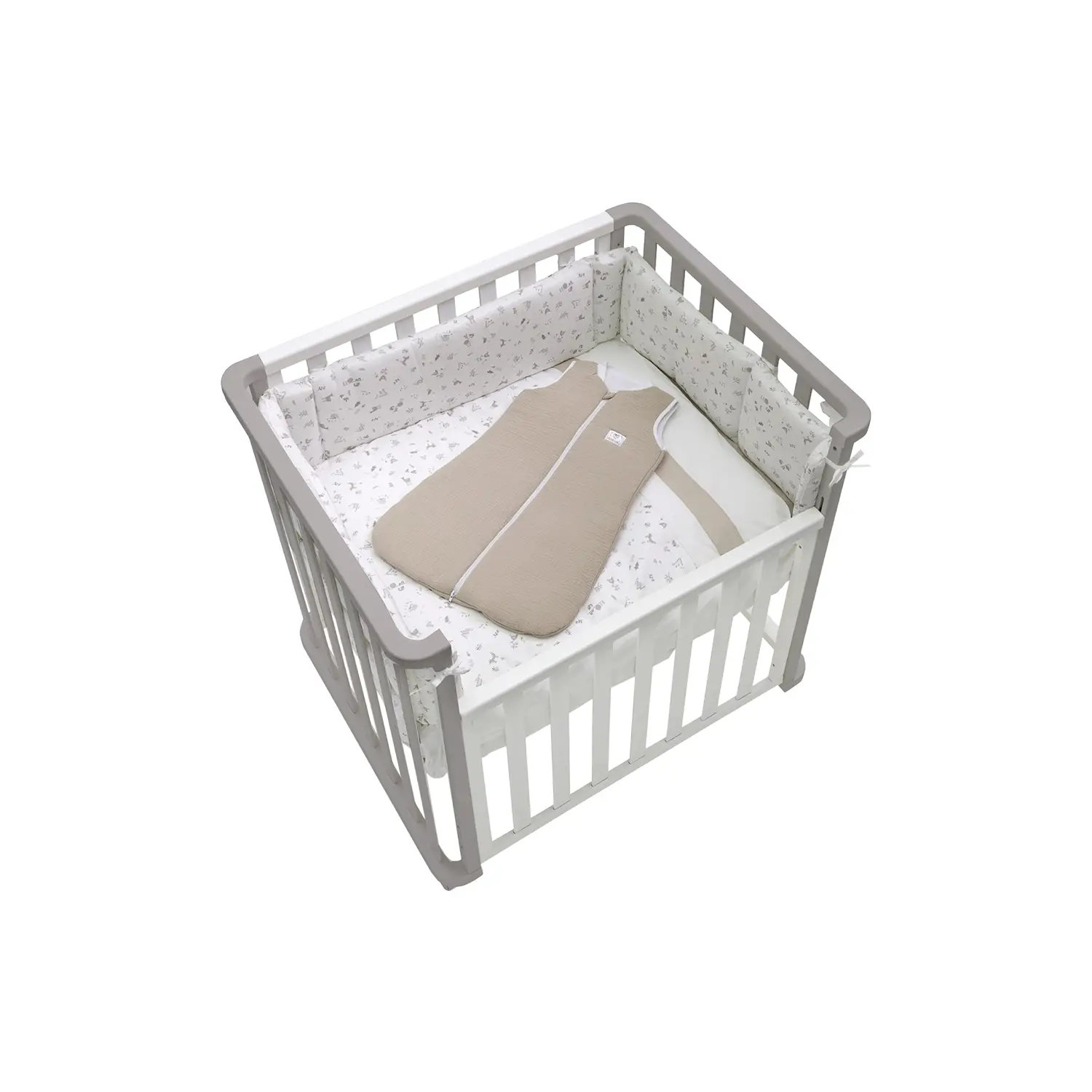 Letto Infinito Evolutivo 6in1 Bianco-Tortosa con Tessile Land - collezioni