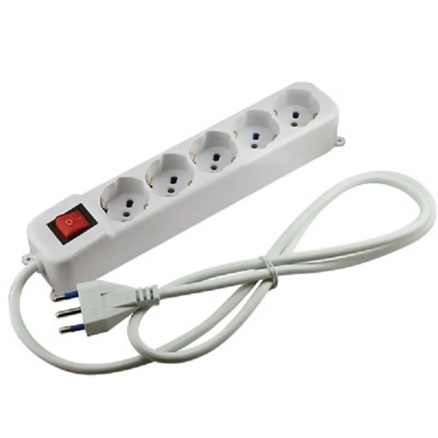 Multipresa Elettrica 5 Posti con Protezione e Interuttore - Accessori ufficio