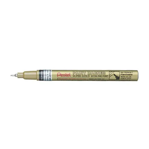 Permanent Marker Extra Fine Tip 0.6 mm. Gold