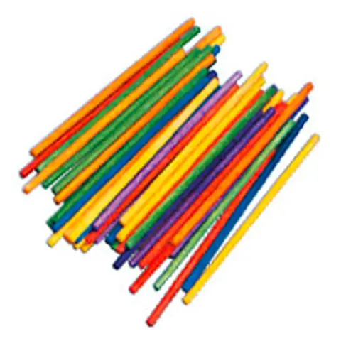 Colored Wooden Sticks 10cm - 60pcs