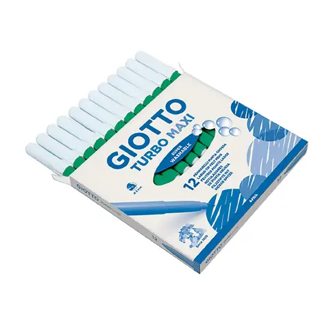 Children's Colors Turbo Maxi Giotto Markers 12 Pieces Green