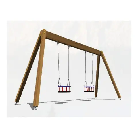 DOUBLE YOUNG SWING WITH 2 CAGE SEATS