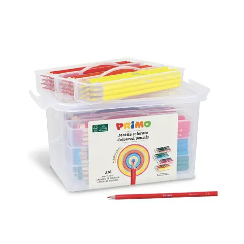 Schoolbox Matite Colorate Primo - 216 Pastelli in 12 Colori