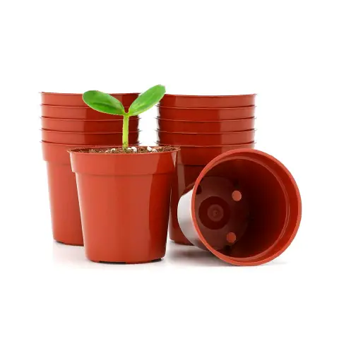 Set 12 Vasetti in Plastica per Fiori 400mm. 12Pezzi