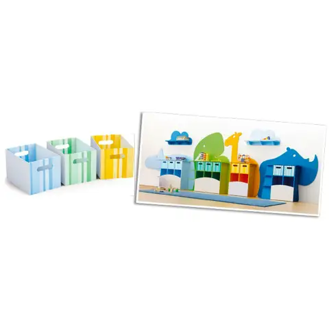 Green Animals Drawers Set 2 Pieces