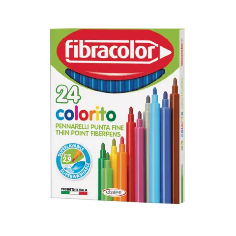 Fibracolor Fine Colored Markers Blue