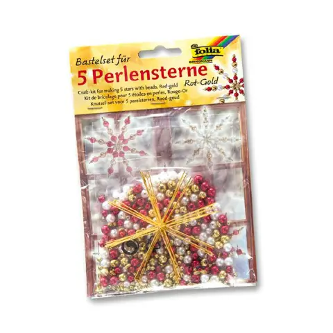 5 Stars Kit with Red White Gold Beads