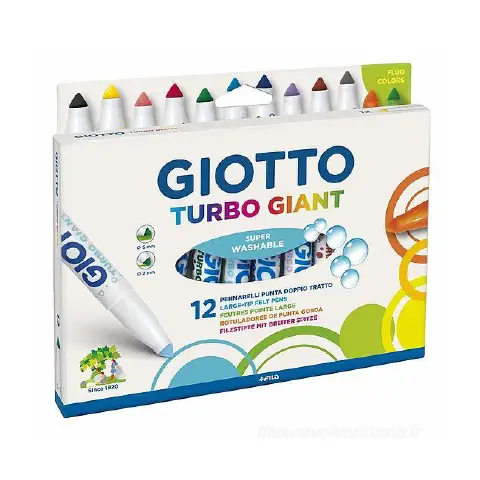 Giotto Turbo Giant Markers 12-Piece Case