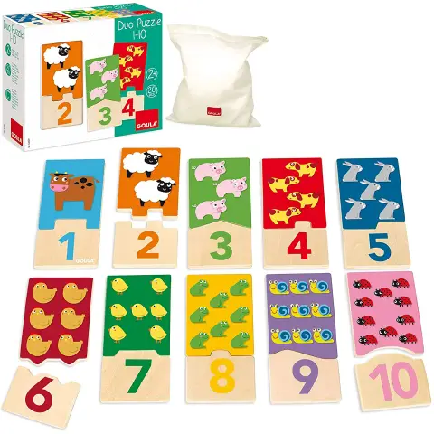 Puzzle Duo in Legno – Impara a Contare fino a 10 Giocando