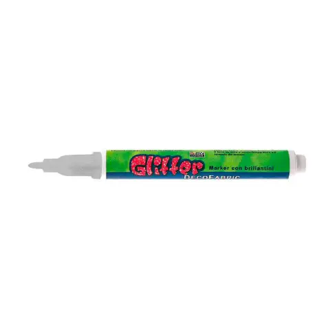 Silver Glitter Fabric Marker