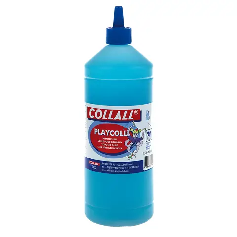 Washable Odorless Nontoxic Blue Liquid Glue for Children 1000 ml.