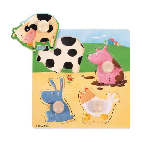 Puzzle Animals Farm Color