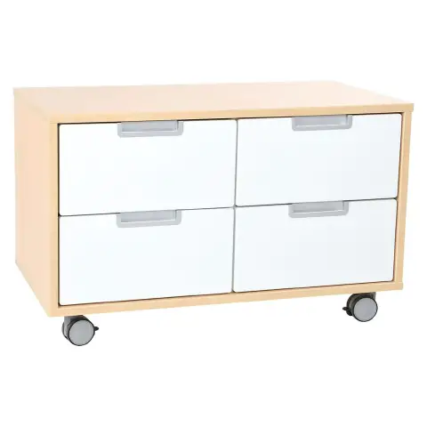 Mobile con Ruote 4 Tiretti Serie Quadro 40