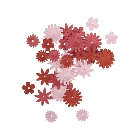 Paper Flowers 15/22mm. Red 36Pcs.