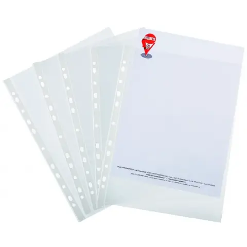 Transparent Plain Envelopes with Perforation cm. 22x30 100 Pieces