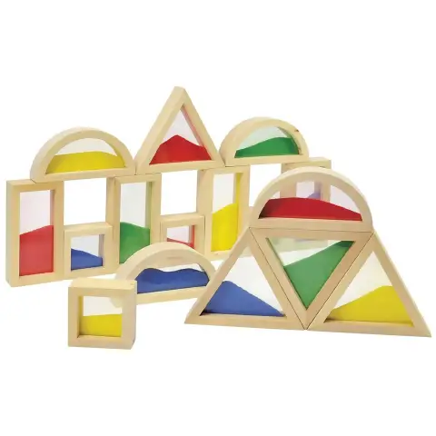 Blocchi Con Sabbia Colorata Cornice in legno • 16pz