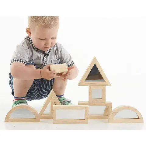 Blocchi in Legno con Specchio - 8 Pezzi