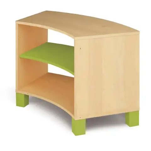 Green Moba Partition Cabinet for School Environments, H 63 cm.