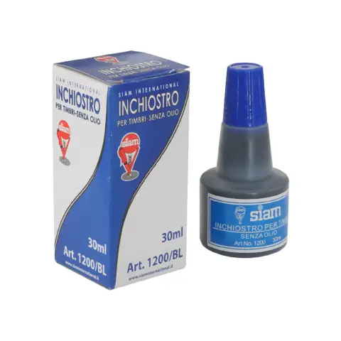 Blue Rubber Stamp Ink