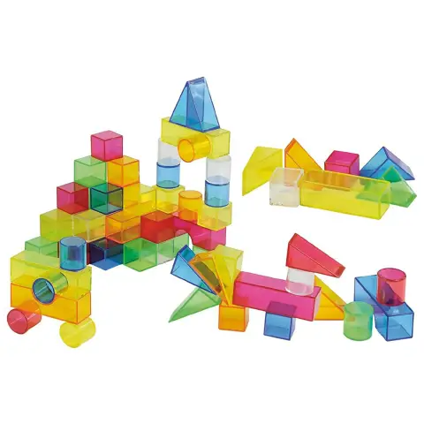 Blocchi Luce & Colore Traslucidi, 50 Pezzi per Scoprire Forme, Colori, Combinazioni