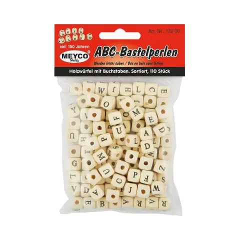 Lettere da Infilare in Legno 110 Pezzi