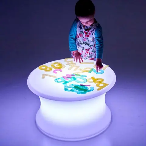 Luminous Play Table Mushroom Colored Lights cm. 70x58 h