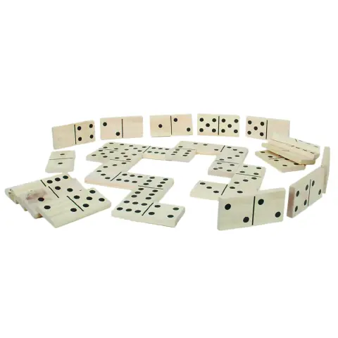 Wooden Floor Dominoes 15x7.5cm. 28Pcs.